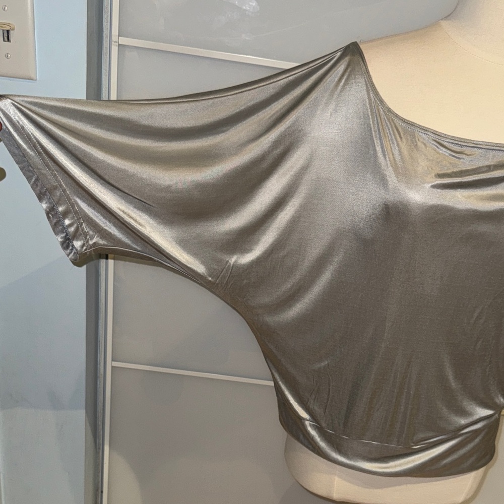 Dolce & Gabbana Metallic Silver Blouse - Picture 2 of 10